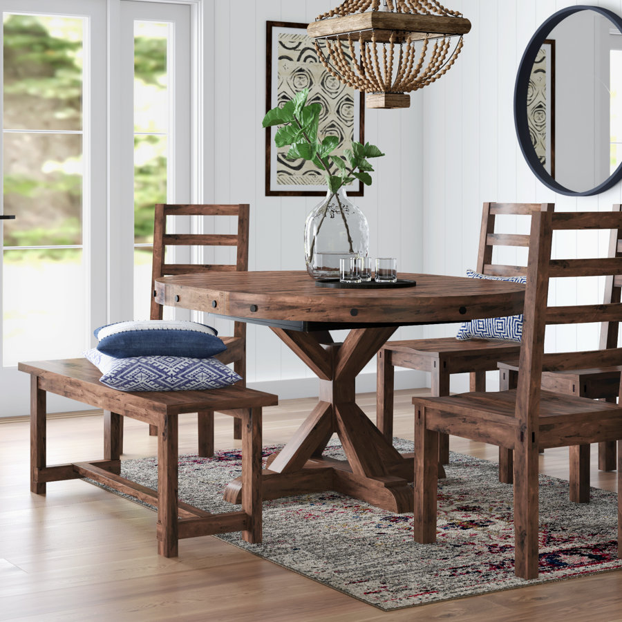 Trevion 6-piece Mahogany Solid Wood Dining Set